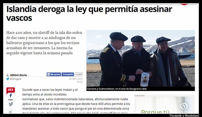 Islandia deroga la ley que permitía asesinar vascos