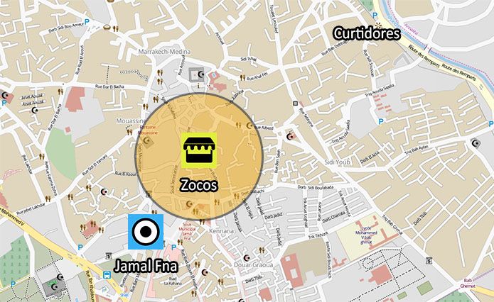 Mapa Zoco de Marrakech